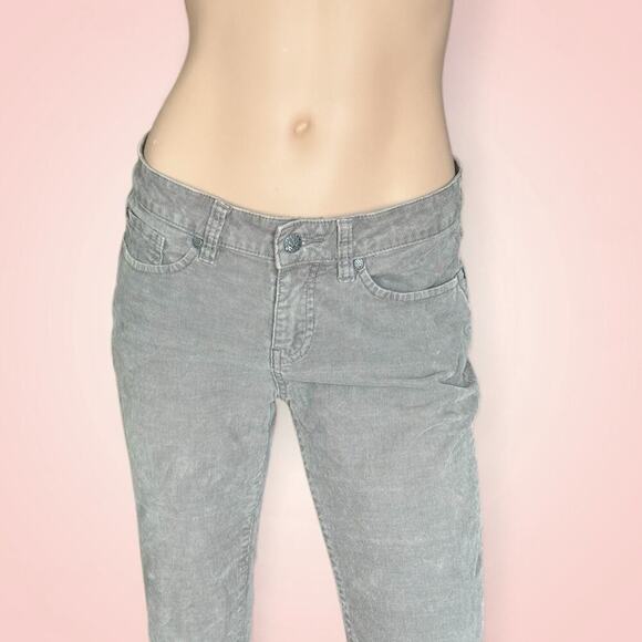 prAna Pants Women Size 4 Grey Trinity Corduroy Skinny Organic Cotton Blend - Picture 3 of 9